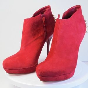 Dolce Vita Nivi Red Suede Heels Size 8 M